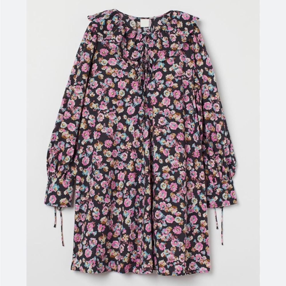 H&M FLORAL PATTERNED DRESS SIZE XS